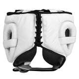 Title Boxing Leather Sparring Headgear White