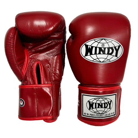 Windy Sport BGVH Muay Thai Boxing Gloves Deep Red