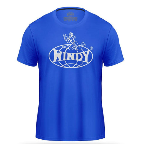 Windy Sport Classic Muay Thai Wai Kru Logo T-Shirt Blue