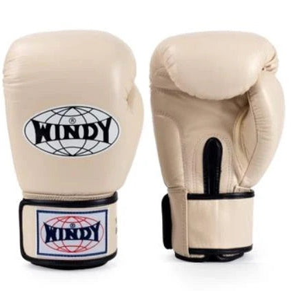 Windy Sport BGVH Muay Thai Boxing Gloves Cream White