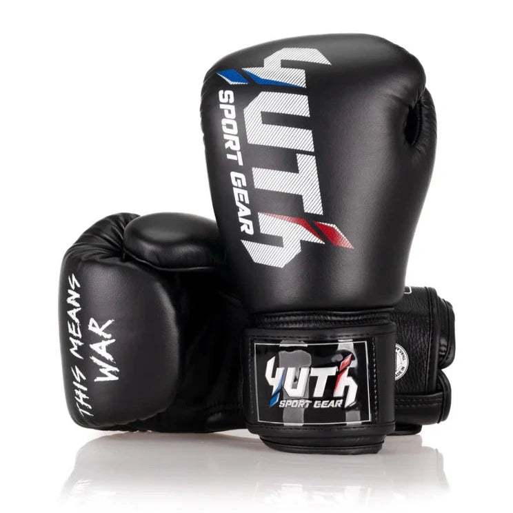 Yuth Sport Gear Muay Thai Boxing Gloves Black