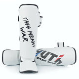 Yuth Sport Gear Muay Thai Shin Guards White.