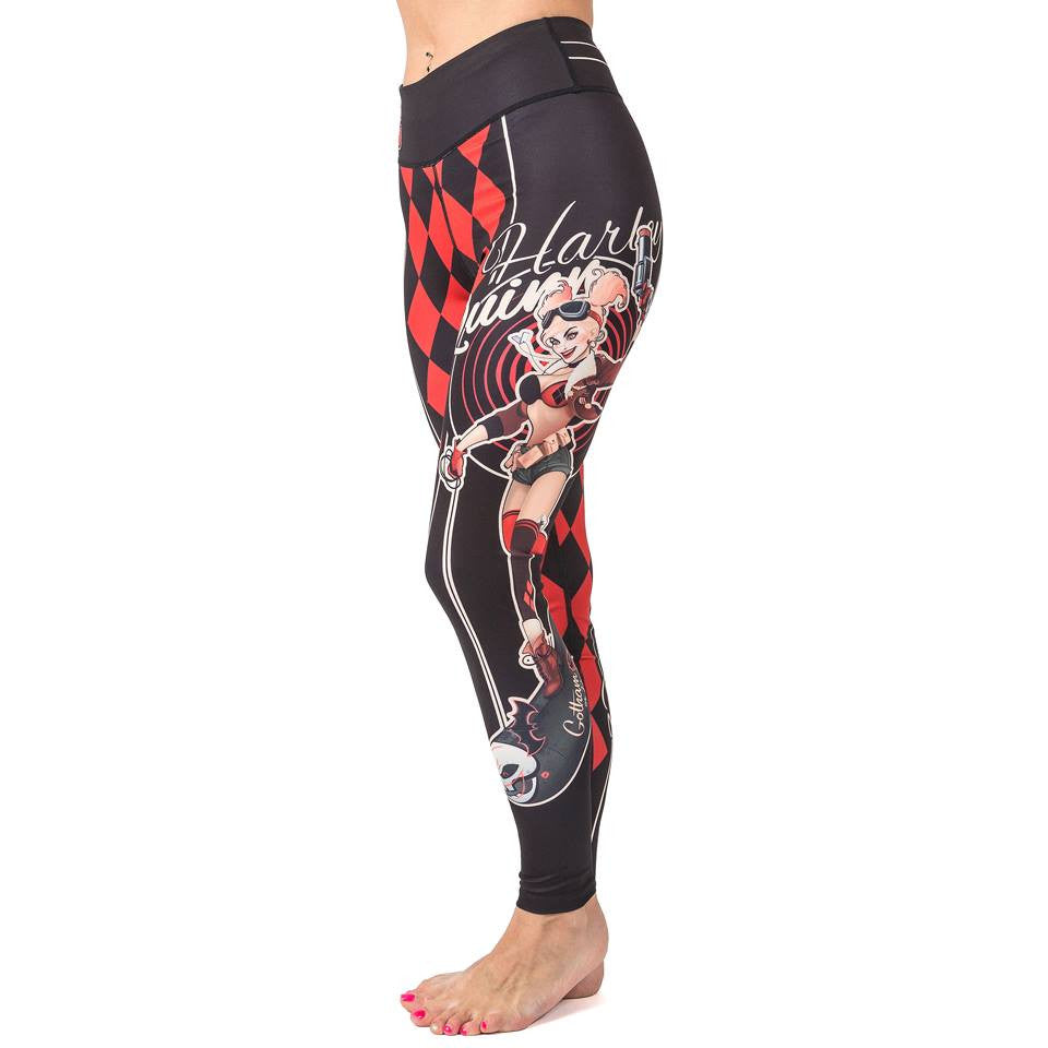 Fusion Fight Gear Bombshells Harley Quinn Ladies Leggings Compression Pants Spats