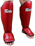 Fairtex SP5 Competition Shin Guards Instep Red