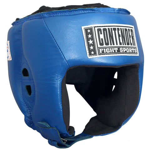 Contender Fight Sports Open Face USA Boxing Competition Approved Headgear Blue