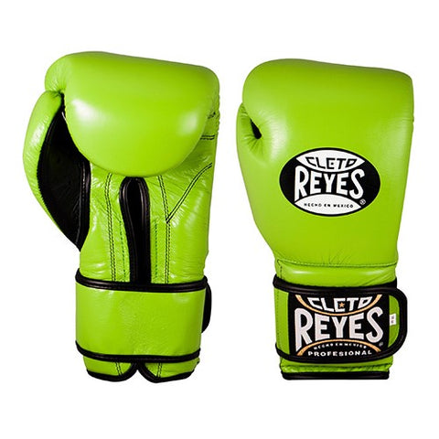 Cleto Reyes Training Velcro Boxing Gloves Citrus Green