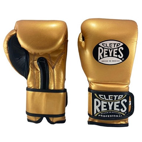 Cleto Reyes Training Velcro Boxing Gloves Solid Gold