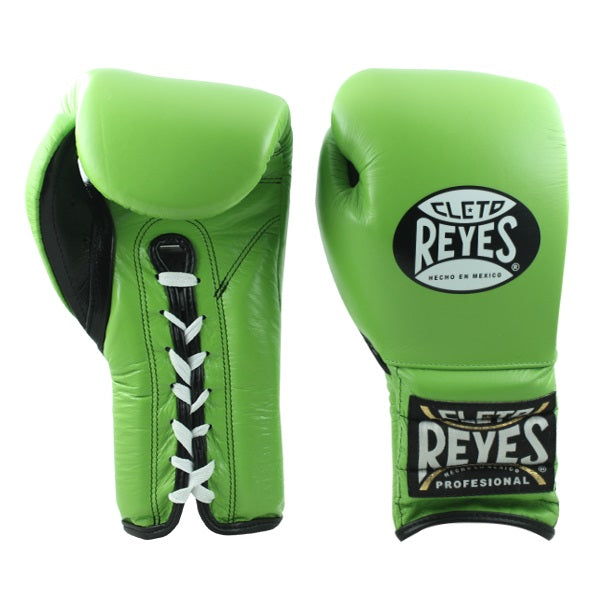 Cleto Reyes Lace-Up Training Boxing Gloves Citrus Green