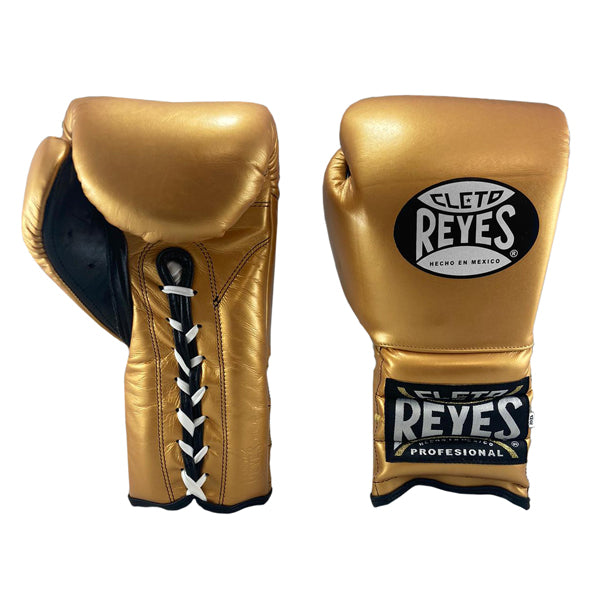 Cleto Reyes Lace-Up Training Boxing Gloves Solid Gold