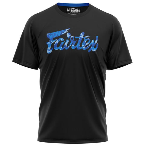 Fairtex Camo Blue Logo Short Sleeve T-Shirt