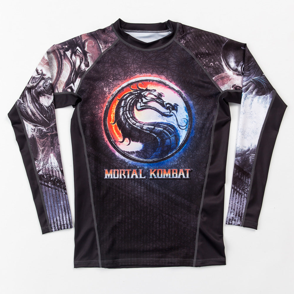 kombat gear Fusion Fight Gear Mortal Combat Sub-Zero vs Scorpion Rashguard Rash Guard