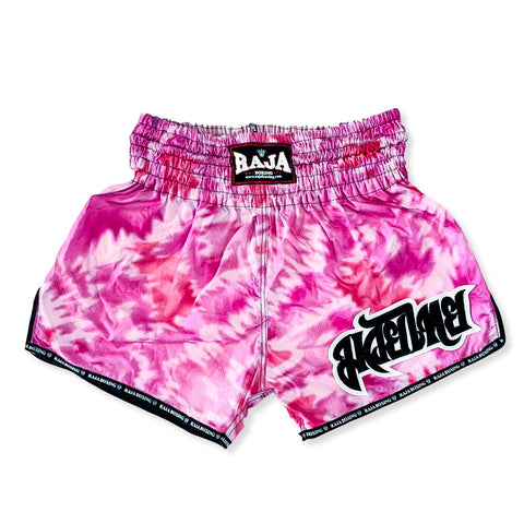 Raja Boxing Muay Thai Shorts Pink Waves