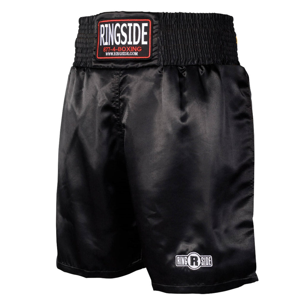 Ringside Boxing Pro-Style Shorts Trunks All Black