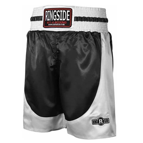Ringside Boxing Pro-Style Shorts Trunks Black/White