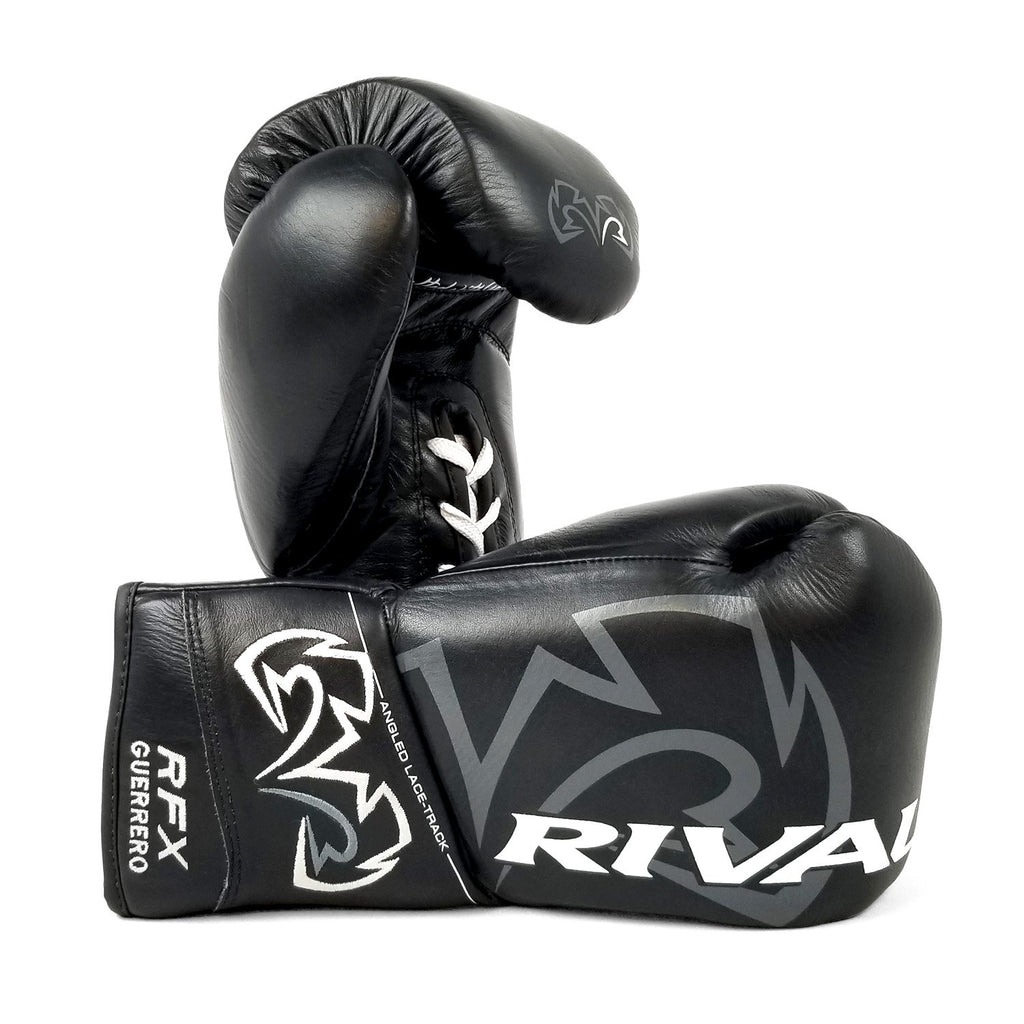Rival Boxing RFX Guerrero Pro Fight Lace-Up Gloves Black