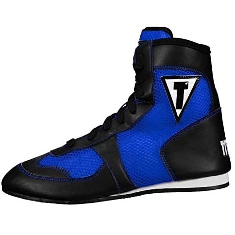 Title Boxing Hyper-Elite Mid Blue Youth Kids Boxing Shoes Boots