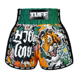TUFF Muay Thai Shorts Retro Style Tiger, Forest & Goldfish
