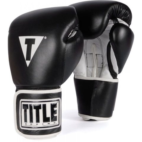 Title Boxing 3.0 Pro Style Leather Boxing Gloves Black