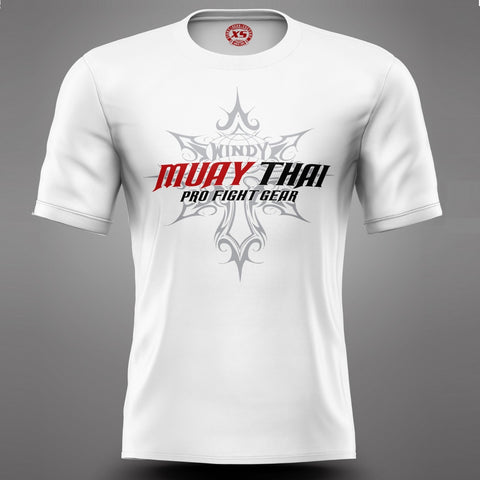 Windy Muay Thai White Short Sleeve T-Shirt (only XXL left)