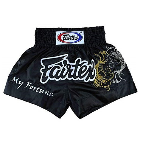 Fairtex Muay Thai Shorts BS0639 Black My Fortune Koi Canada