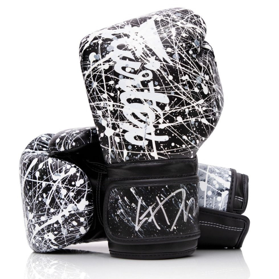 Fairtex BGV14 Korean Painter Black Muay Thai Boxing Gloves