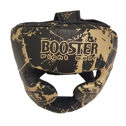 Booster Fight Gear Kids Youth Boxing Headgear Guard Marble Gold