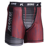 King Pro Boxing Vale Tudo Grappling Fight Shorts Burgundy Red