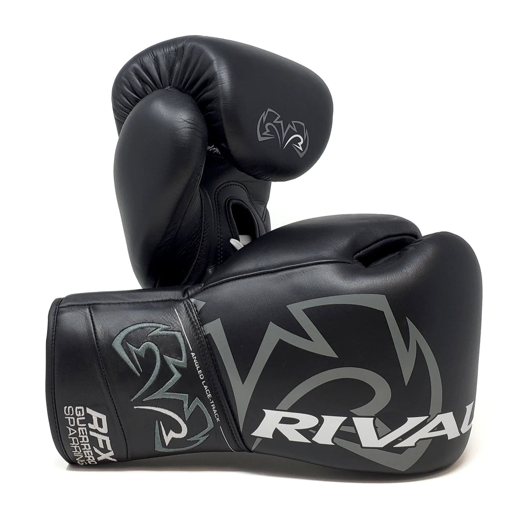 Rival Boxing RFX Guerrero Sparring Gloves Lace-Up Gloves Black