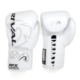 Rival Boxing RFX Guerrero Sparring Gloves Lace-Up Gloves White
