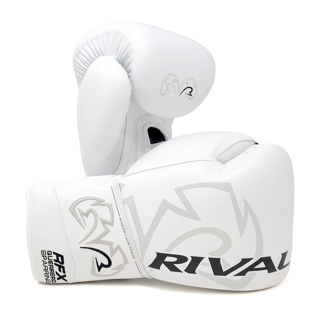 Rival Boxing RFX Guerrero Sparring Gloves Lace-Up Gloves White