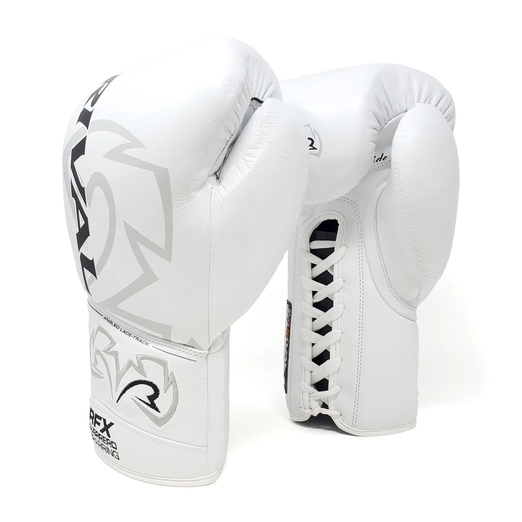 Rival Boxing RFX Guerrero Sparring Gloves Lace-Up Gloves White