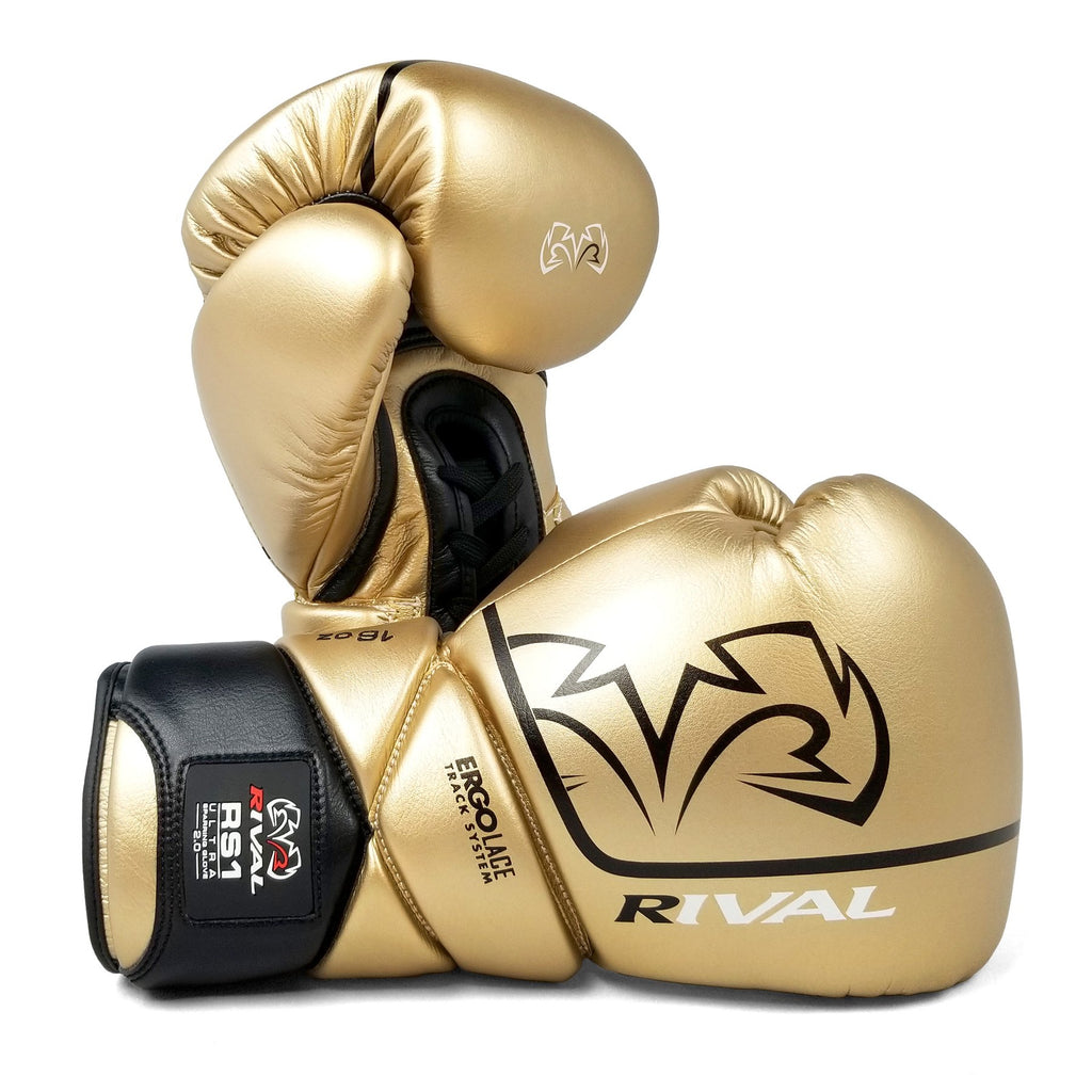 Rival Boxing RS1 2.0 Ultra Sparring Lace-Up Gloves Gold