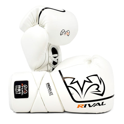Rival Boxing RS1 2.0 Ultra Sparring Lace-Up Gloves White