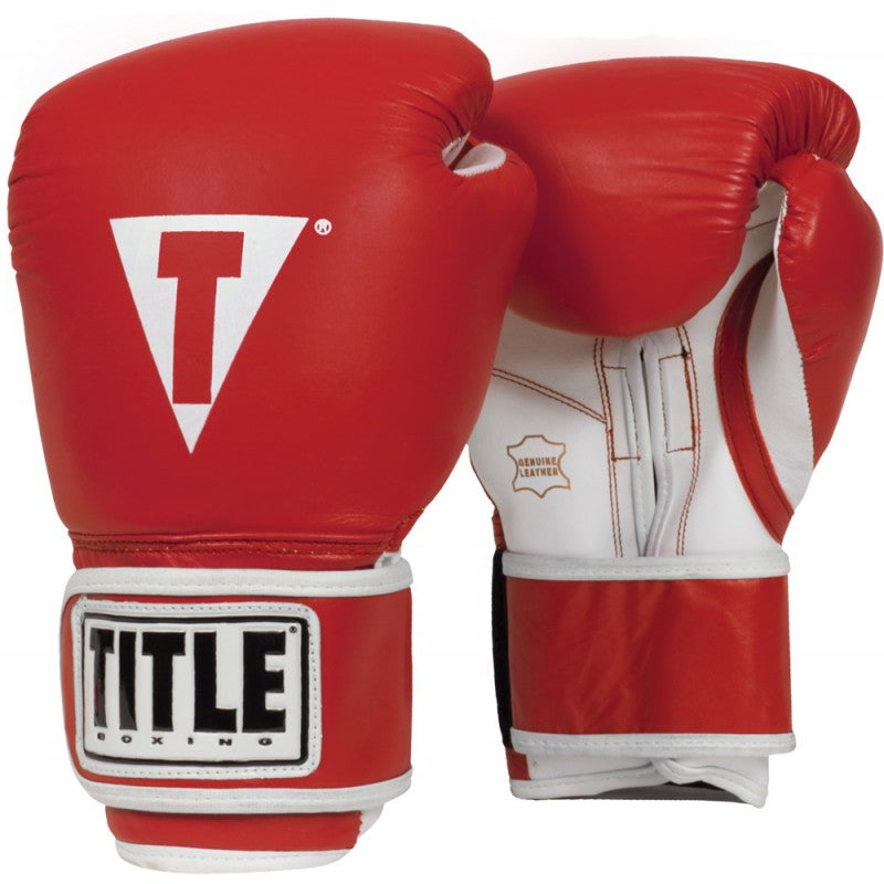Title Boxing 3.0 Pro Style Leather Boxing Gloves Red